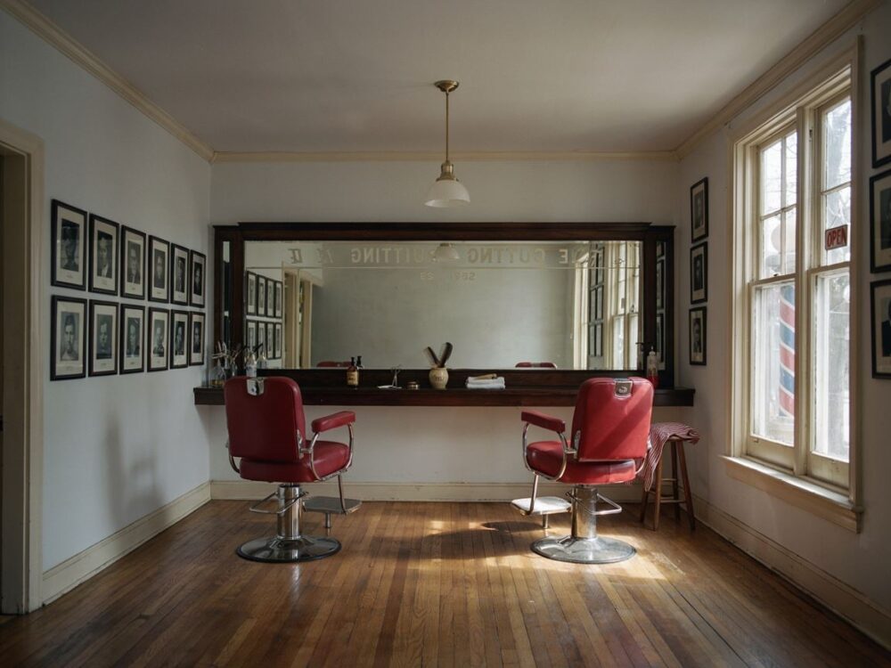 krzesło do golenia w barber shopie