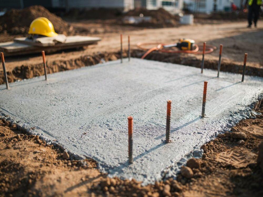 ława fundamentowa w betonie