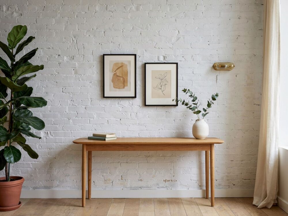 nowoczesny loft z białą cegłą